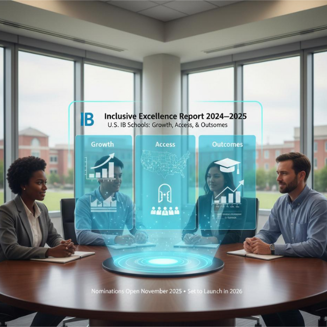 Data visual showing improved access to IB education for diverse student groups in the 2024–2025 report